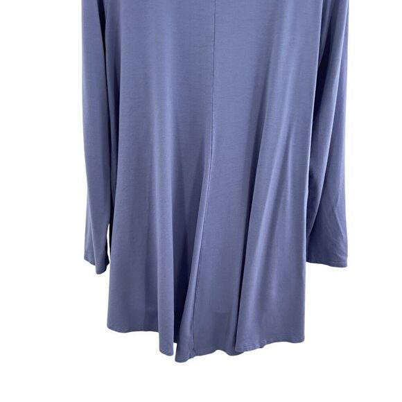 Eileen Fisher System Blouse Women's Size Large Blue Long Sleeve Relaxed Stretchy - Picture 2 of 10